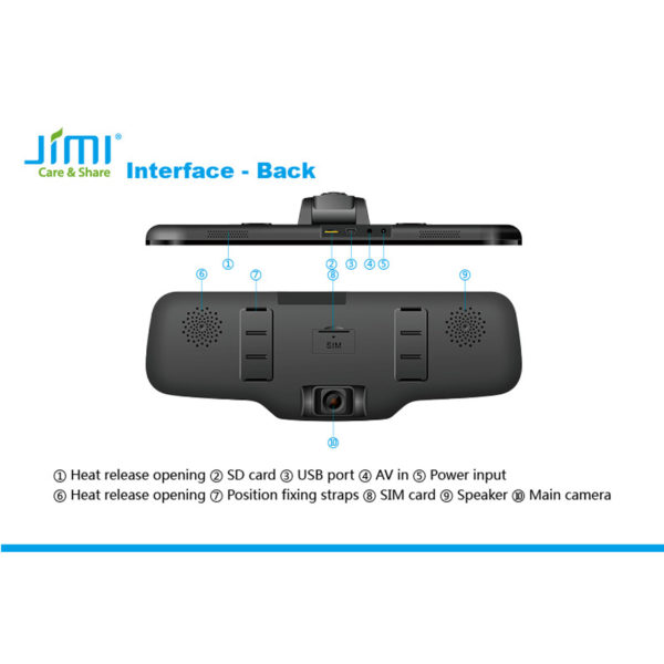 دوربین فیلم برداری و ردیاب آنلاین خودرو جیمی Jimi مدل JC900